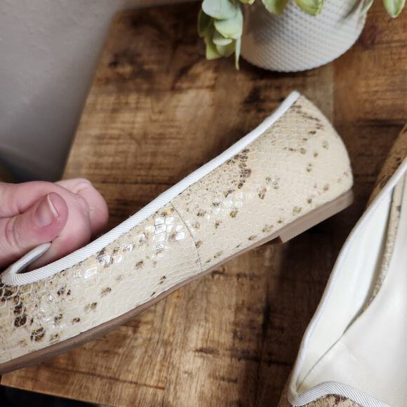 Cole Haan‎ Size 8 Women's Morgan Snake Print Slip On Flats - Picture 8 of 12